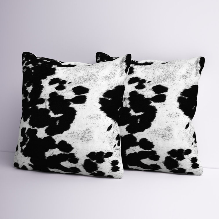 Black and white animal print online pillows